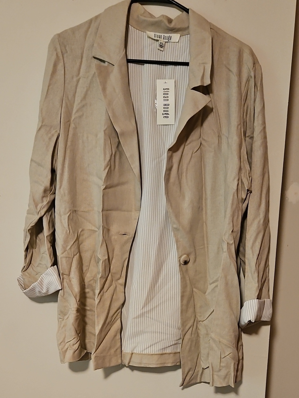 Urban Rouge Women's Cream Blazer Jacket